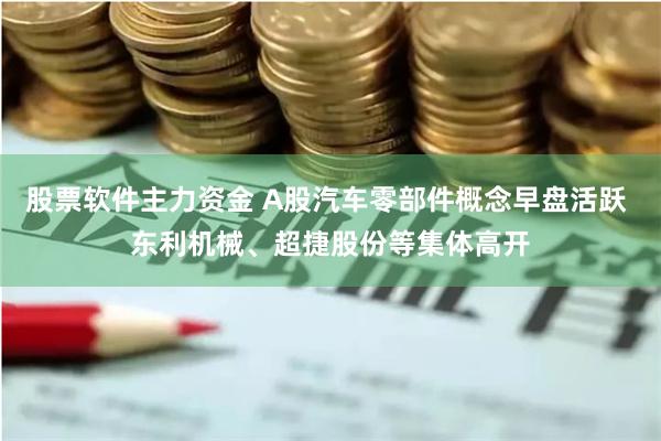 股票软件主力资金 A股汽车零部件概念早盘活跃 东利机械、超捷股份等集体高开